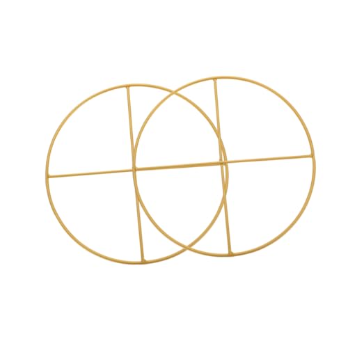 Garneck 2pcs Dreamcatcher Sturdy Iron Craft Hoops for Wreaths Tassels Floral Arrangements for Home Holiday Decorations