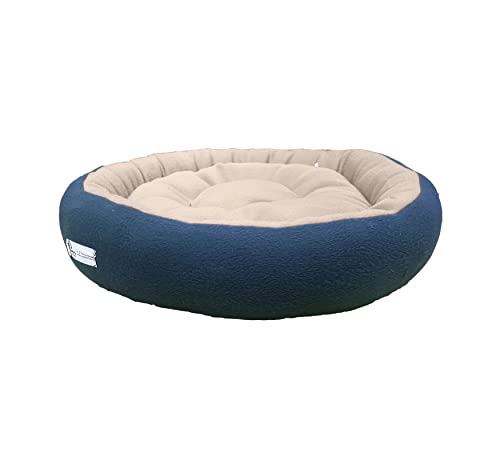 Image of Premium Medium Size Dog Bed for Medium Dogs and Puppies Anti Skid Bottom Washable Orthopedic Big Dog /cat Beds Cream /Blue
