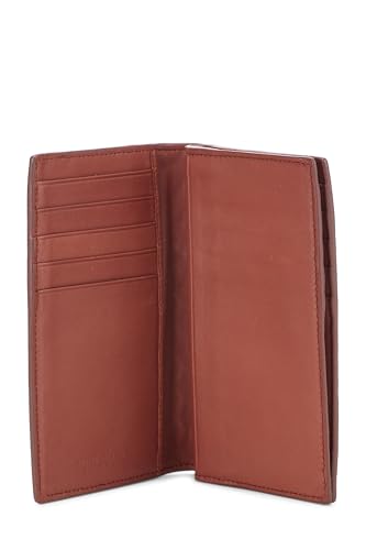Pre-Loved Brown Intrecciato Compact Wallet, Brown4