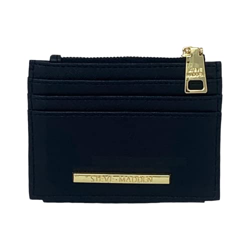 Steve Madden BHayden Wallet (Black/Gold Saffiano, One Size)3