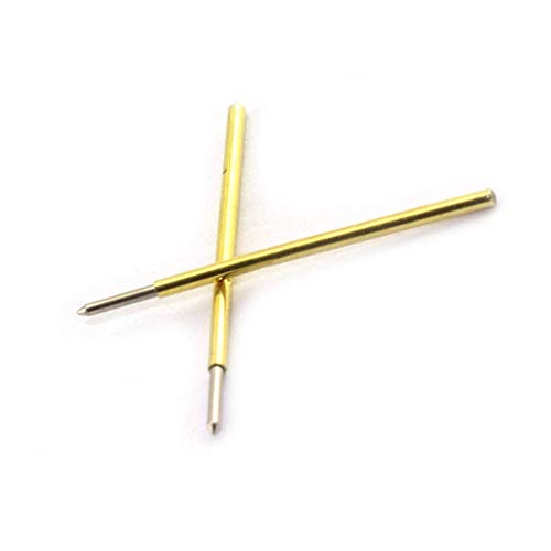 Image of MEETOOT 100pcs P50-B1 Spring Test Probe Pogo Pin Test Tools Dia 0.48mm Pointed Head 0.68mm Thimble Length 16.55mm PCB Testing Pin Spring Contact Probe