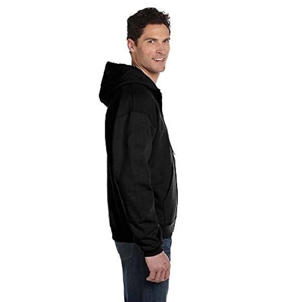 Chaqueta Champion con doble efecto de secado instantáneo, forro polar, cremallera completa, con capucha, color negro, talla 3XL