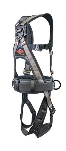 Super Anchor Safety 6151-GSM Deluxe Full Body Harness plus All-Pakka Tool Bag Combo, Medium, Silver