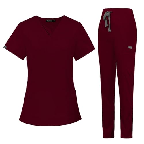 Uniforme infirmière blouse médicale jogger tissu polyester doux avec poches