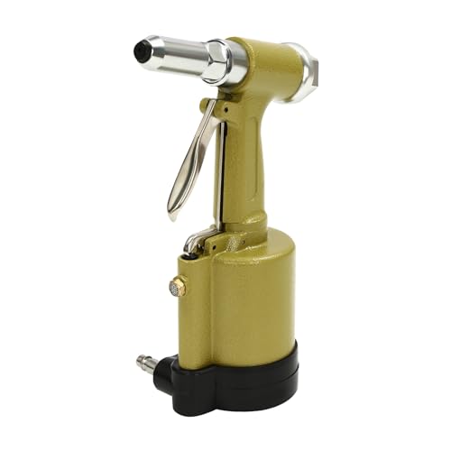 Pistola de remachado de aire comprimido, pistola de remaches ciegos con 4 boquillas (2,4 mm, 3,2 mm, 4,0 mm, 4,8 mm), longitud de carrera de 14 mm, remachadora neumática 8700N