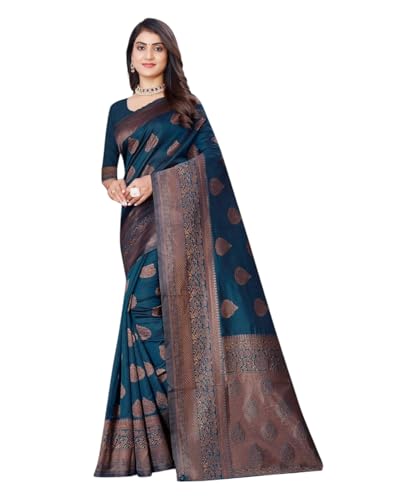 Image of Yashika Women Banarasi Kanjivaram Silk Saree Set with Blouse |saree for Women | Saree | New Sari