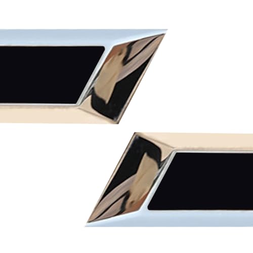 TOMALL 3pcs Vinyl Bowtie Logo Wrap Stickers for Chevy 11.8" x 4" Car Emblem Logo Overlay Decals DIY Modification Waterproof Universal Decoration (Glossy Black)