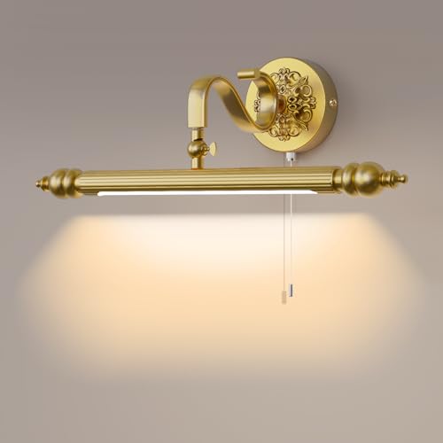 Luz de espejo de baño LED retro LANMOU de 51cm e impermeable IP44 para maquillaje