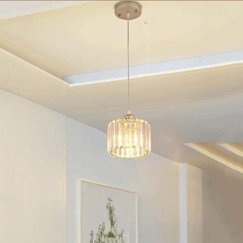 Lámpara colgante moderna para salón y dormitorio con estilo de hierro y vidrio