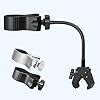 Geavonyg 2Pcs Microphones Clip Replacements 360 Rotation Adjustable Width 32-68mm for Equipment 17mm Ball Sockets Adjustable Mics Clip #3