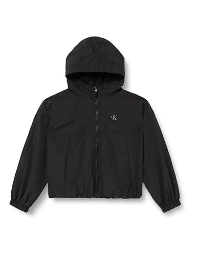 Calvin Klein Mini Me Wind Breaker Lvcktjm06g Chaqueta Cortavientos, Black (Pvh Black), 8 años para Niñas