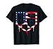 Baseball Drip American Flag Bat 4th of July Patriotic Boys T-Shirt