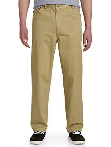 Harbor Bay by DXL Men's Big and Tall Continuous Comfort Pants Tigers Eye 54 x 30