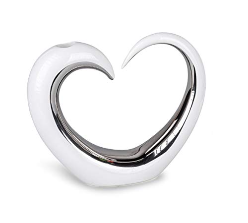 Jarrones Decorativos Modernos Blanco y Plata Marca Lifestyle & More