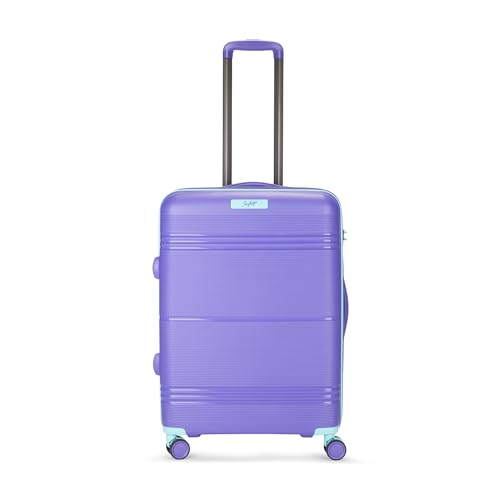 Image of Skybags Paratrip Medium Size Hard Luggage (67 cm) | Polypropylene Luggage Trolley with 8 Spinner Wheels| Purple Oppulence | Unisex