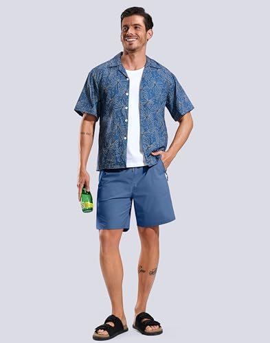 Image of G Gradual Mens Swim Trunks with Compression Liner 7 inch /9'' Quick Dry Board Shorts Swimsuit Bathing Suit for Men Zipper Pockets
