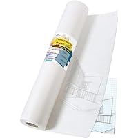 TRITART White Tracing Paper Roll for Sewing, Art & Crafts - 100cm x 25m - 50 g/m² Paper Roll for Ink, Pencil and Markers - Pattern Paper for Dressmaking & Drafting