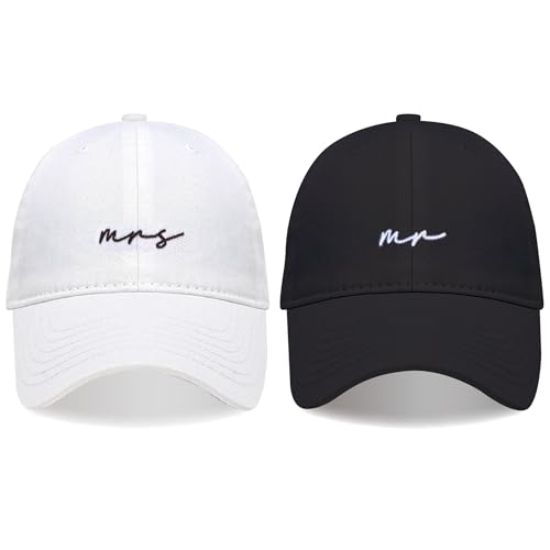 Image of Mr and Mrs Hats for Honeymoon Essentials,Engagement Gifts for Couples,Wedding Gifts for Bride and Groom