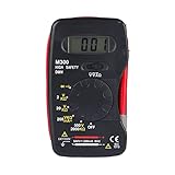 SLATIOM M300 Pocket Size Digital Multimeter Handheld DMM DC AC Ammeter Voltmeter Ohm Meter with Diode and Continuity Test