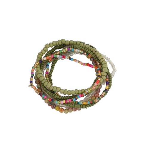 DATOA Bohemian Multilayer Seed Beads Bracelet Handmade Wrap Brace...