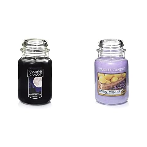 Yankee Candle Large Jar Midsummer's Night & Lemon Lavender Cover