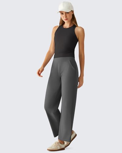Image of G4Free Workout Tank Tops for Women Slim Fitted Racerback Ribbed Athletic Gym Yoga Tanks Summer Casual