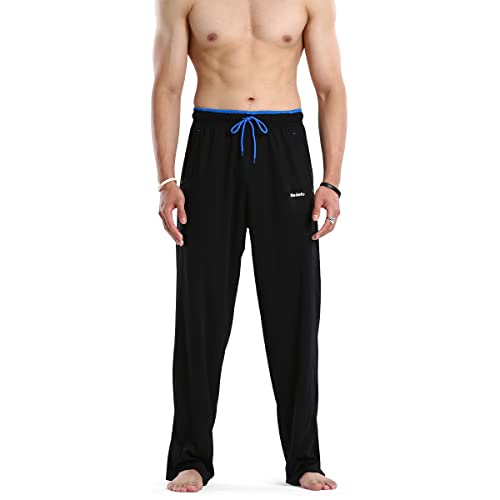 Radofo Sweatpants-Running Athletic-Casual MenS-Joggers Lightweight-Workout With Zippered Pockets Sports Track Pants R0709-Blackblue-S #TOP2
