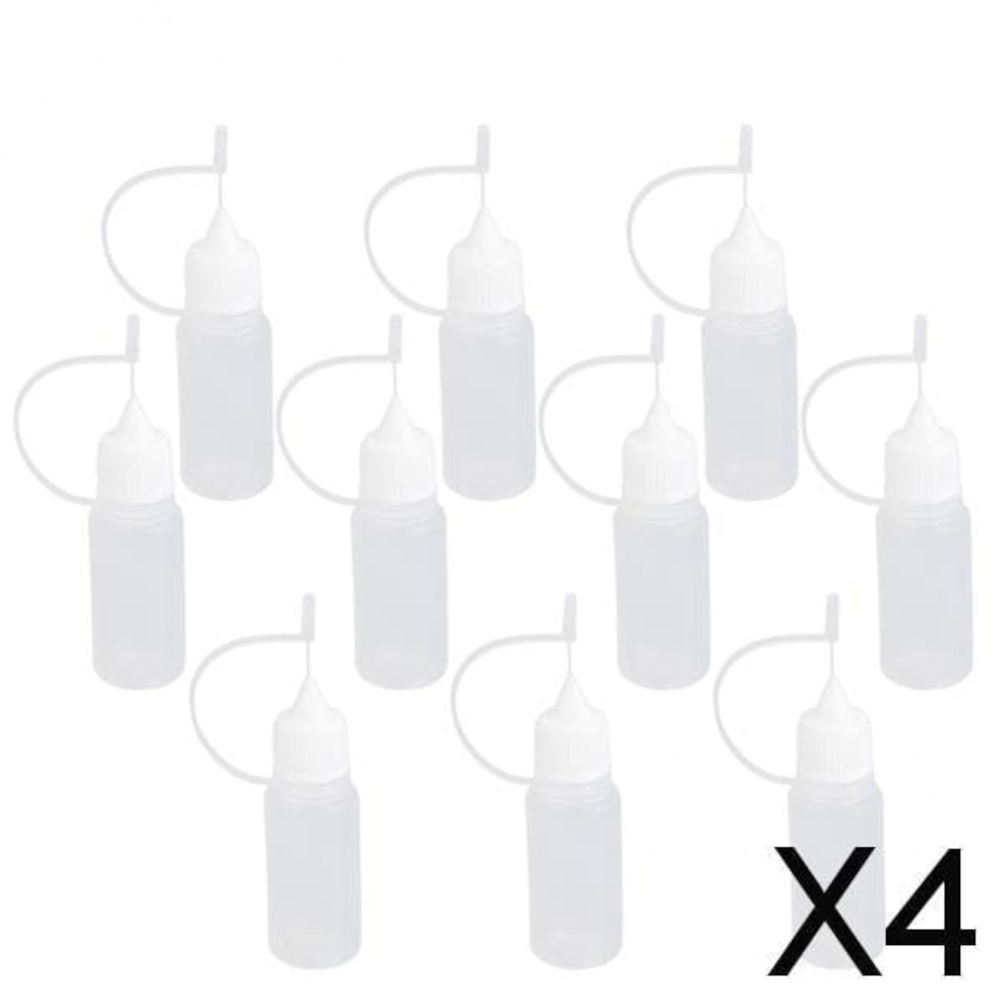 4x10pcs 10ml Needle Tip Empty PVC Squeezable Dropper Bottles
