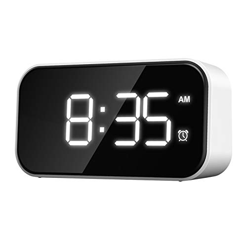 Despertador elétrico de LED com espelho Homyl, com soneca, alimentado por USB/AAA, para crianças e a