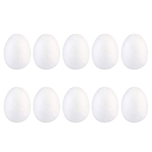 Generic 20 Pcs Egg de Espuma de Branco Artesanato Egg Easter Egg Ovos Poliestireno Ovos para Primave