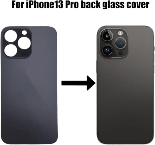 Verre arrière de rechange pour iPhone 13 Pro graphite avec outils - 2