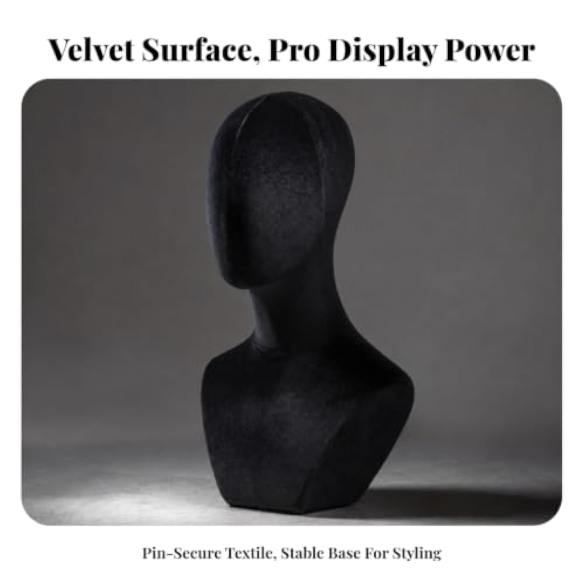 Textile-Covered Display Bust for Boutique