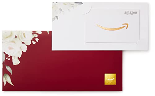 Amazonギフトカード 封筒付き 金額指定可 18.7 x 9.4 x 0.3 cm-お礼、お祝い、卒業祝い、入学祝い、誕生日、送別(エレガントフラワー)