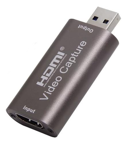 Placa de Captura HDMI USB 3.0, Entrada 4K, Captura 1080p 60fps, para Live Stream e Gravação