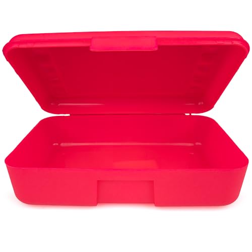 Image of Craft County Solid Color Pencil Box - Store All Your Art Supplies in 1 Convenient Location - 12 Vibrant Colors to Choose From