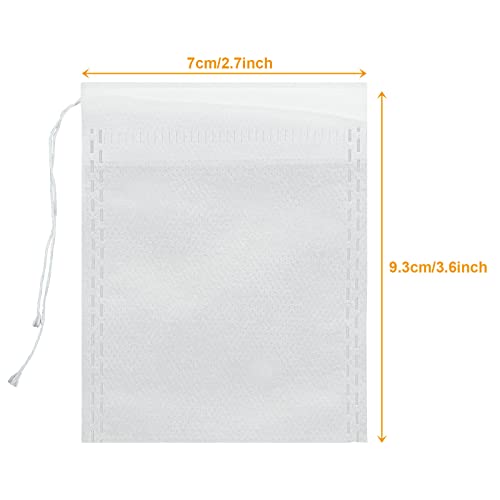 MIVIDE 1000PCS 7x9CM Reusable Tea Bags for Loose Tea, Disposable Filter Bags, Muslin Bags, Cooking Spice Bags, Mesh Storage Bags - Image 2