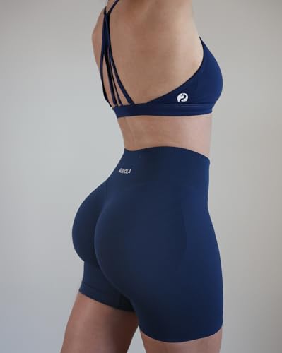 Image of AUROLA Influence Workout Shorts for Women,2.5 3.5 4.5 5.5 6.5 No Roll Up Squat Proof Scrunch Seamless Compression Gym Short