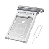 MMOBIEL Vassoio Porta Scheda Dual SIM Compatibile con Samsung Galaxy S26 Plus - Sostituzione Supporto Scheda Doppia SIM – Incl. Estrattore e Anello di Gomma Impermeabile - Silver Shadow