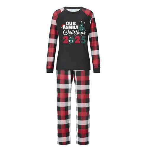 Pijama cómodo de Navidad negro ropa de casa Look Familiar para madre e hija XXL