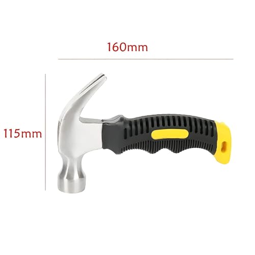 Image of SHOPOLIFE Mini Hammer Hathodi | Carpenter Claw Rubber Grip Short Handle | Iron Hammer Household Multipurpose Hardware Tools (1 Pc - Multi Colour)