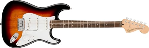 Image of Fender Squier Affinity Series Stratocaster Electric Guitar with Gig-Bag, Polishing Cloth, Strap, Picks & E-Book - Sunburst