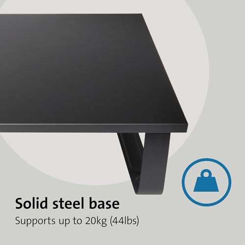 Kensington Extra brede monitorstandaard voor bureaus. Grote computerstandaard/monitorstandaard/bureauverhoger (K55726EU), Zwart - Afbeelding 4