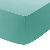 Incluye 1 sábana encimera. Sábana bajera Linen Zone de algodón egipcio de 200 hilos, azul pastel, suelto
