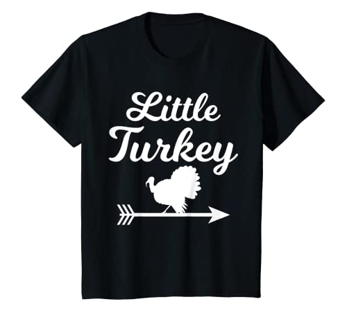 Youth little turkey kids thanksgiving thankful fall cute matching t-shirt