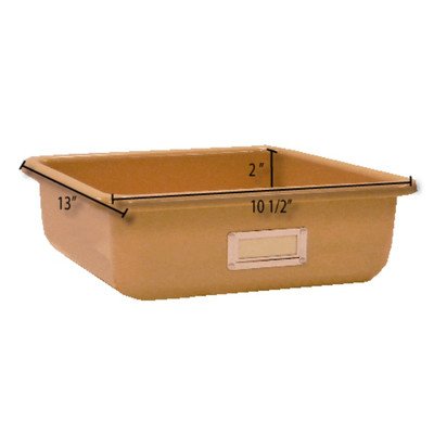 Shirley K'S Storage Trays T135-Tan Storage Tray, 13" L x 10.5" W x 2" H, Tan