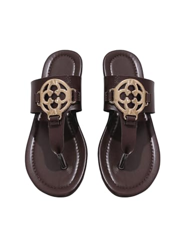 GORGLITTER Women's Flip Flop Thong Metallic Cute Dressy 2025 Comfortable Slide Flat Sandals