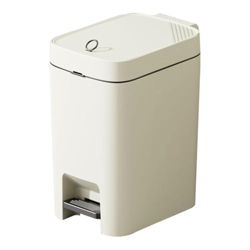 Poubelle de bureau beige et gain de place pour organiser votre intérieur 12L