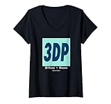 Photo Gallery donna stampa 3d logo 3dp per produttori e ingegneri maglietta con collo a v Photo Gallery donna stampa 3d logo 3dp per produttori e ingegneri maglietta con collo a v