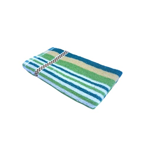 Image of Space Fly 500 GSM Cotton Hand Towels 11x17 Inch - Pack of 1 Soft & Absorbent Striped Face Towels - Quick Dry, Lightweight, Skin-Friendly - for Kitchen, Gym, Bath, Travel