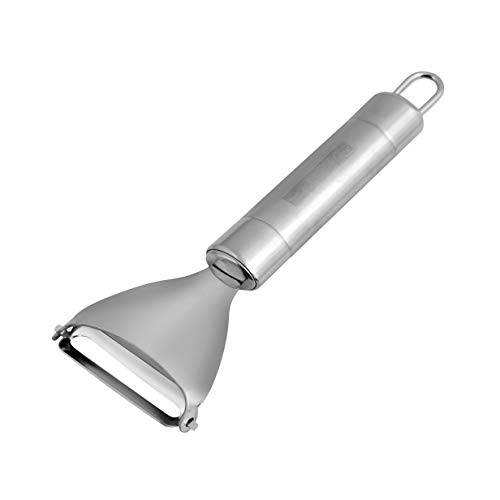 Royalford Professional Stainless Steel Triangular Peeler - Lancashire Peeler Perfect for Peeling Vegetables & Fruits Y-Shape Slicer with Hanging Loop Fruit Vegetable Peeler/Slicer for Quick Smooth